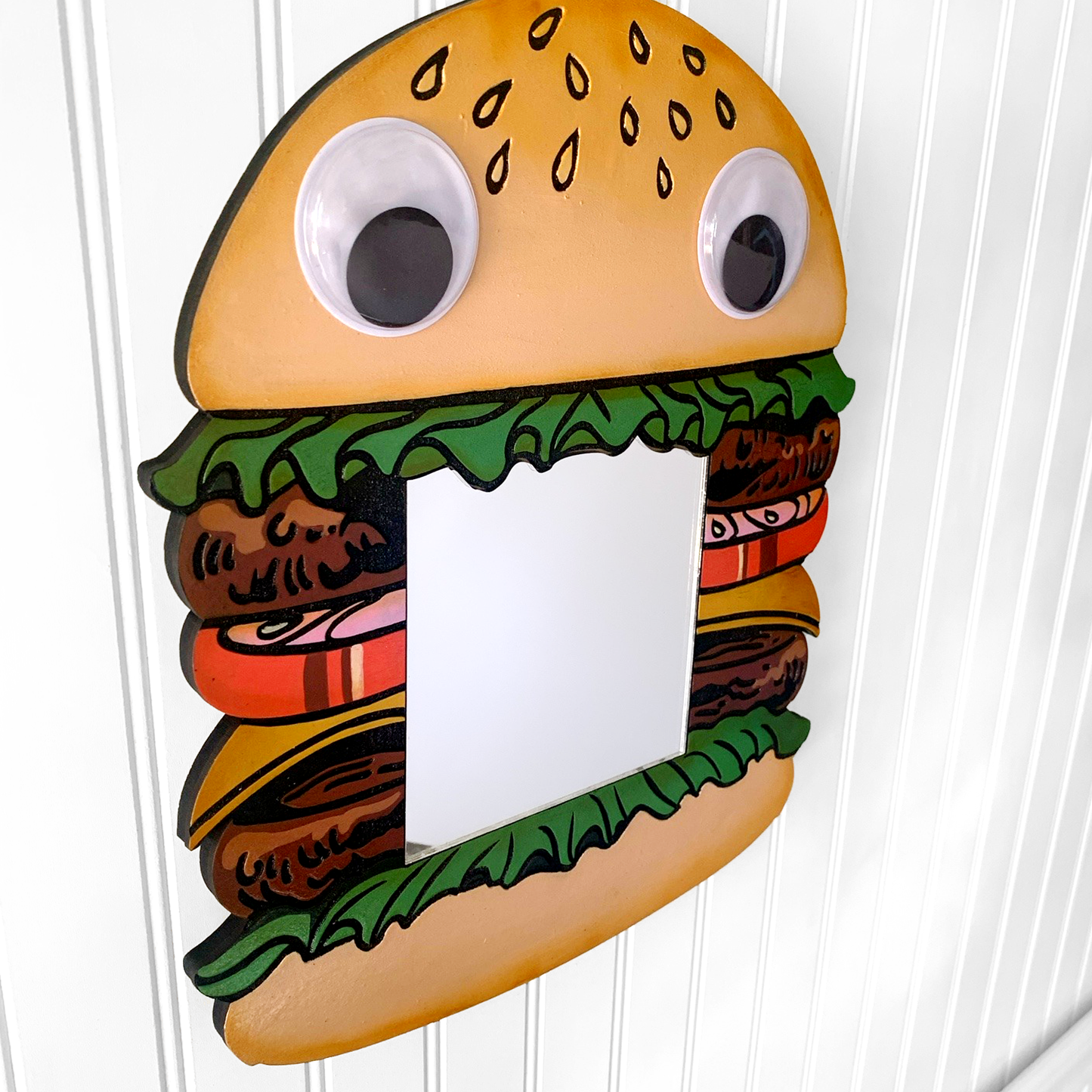 Googly Eye Burger Mirror