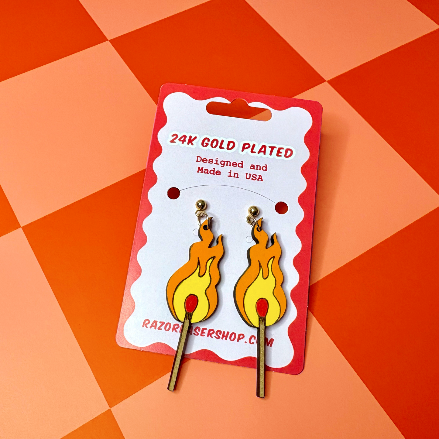 Matchstick Earrings