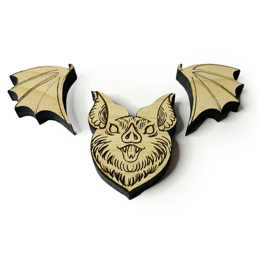 Bat Wood Pin