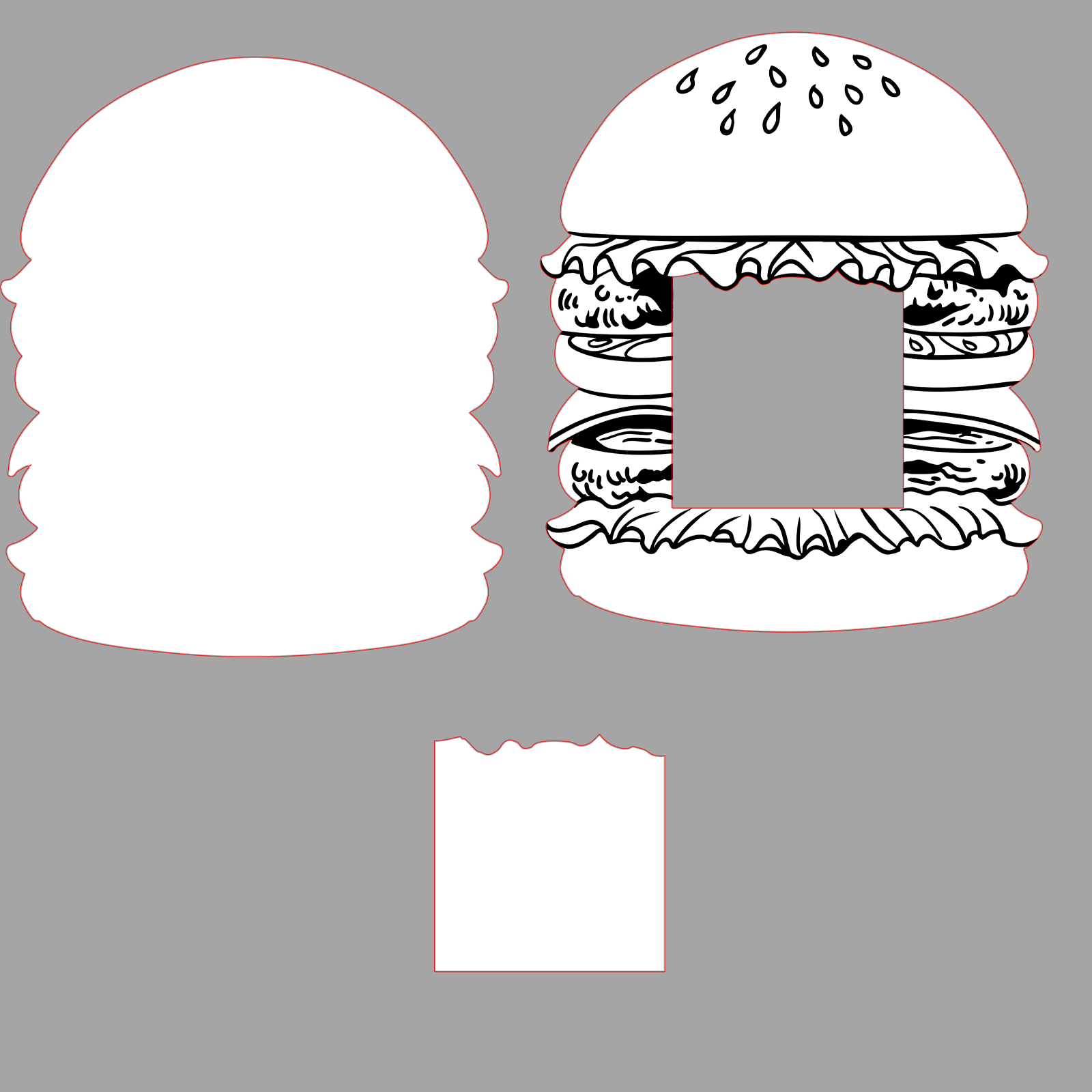 Burger Mirror Laser Digital File