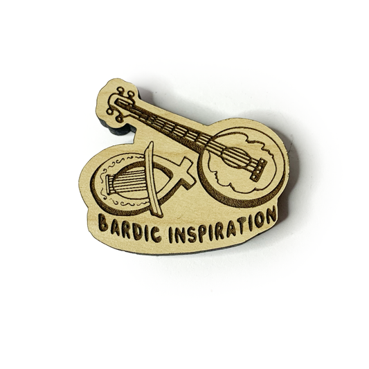 Bardic Inspiration Wood Pin