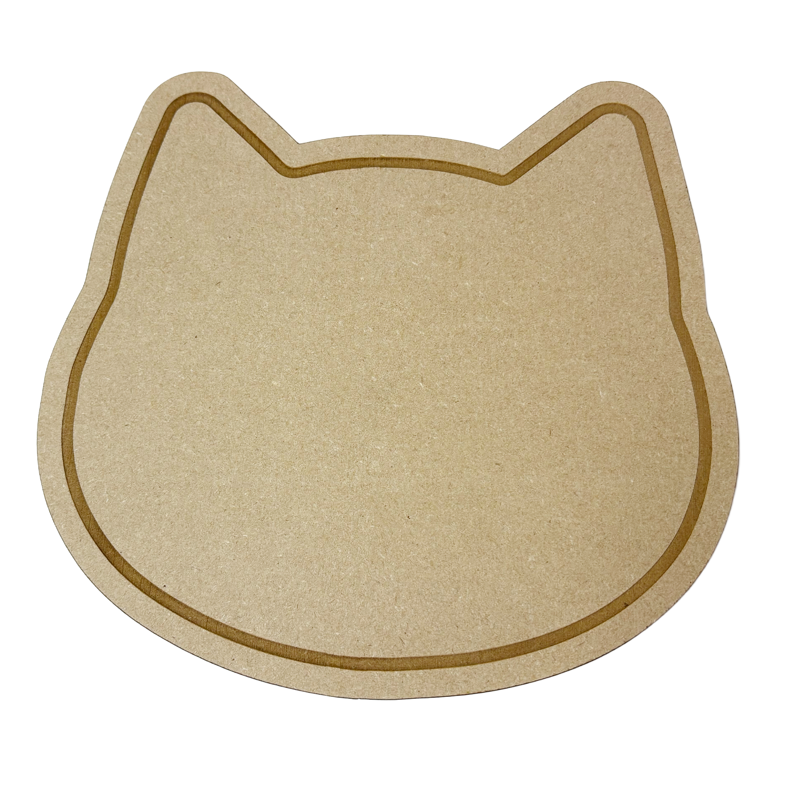 Cat Wood Engraved Canvas