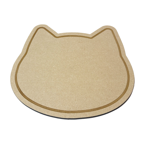 Cat Wood Engraved Canvas