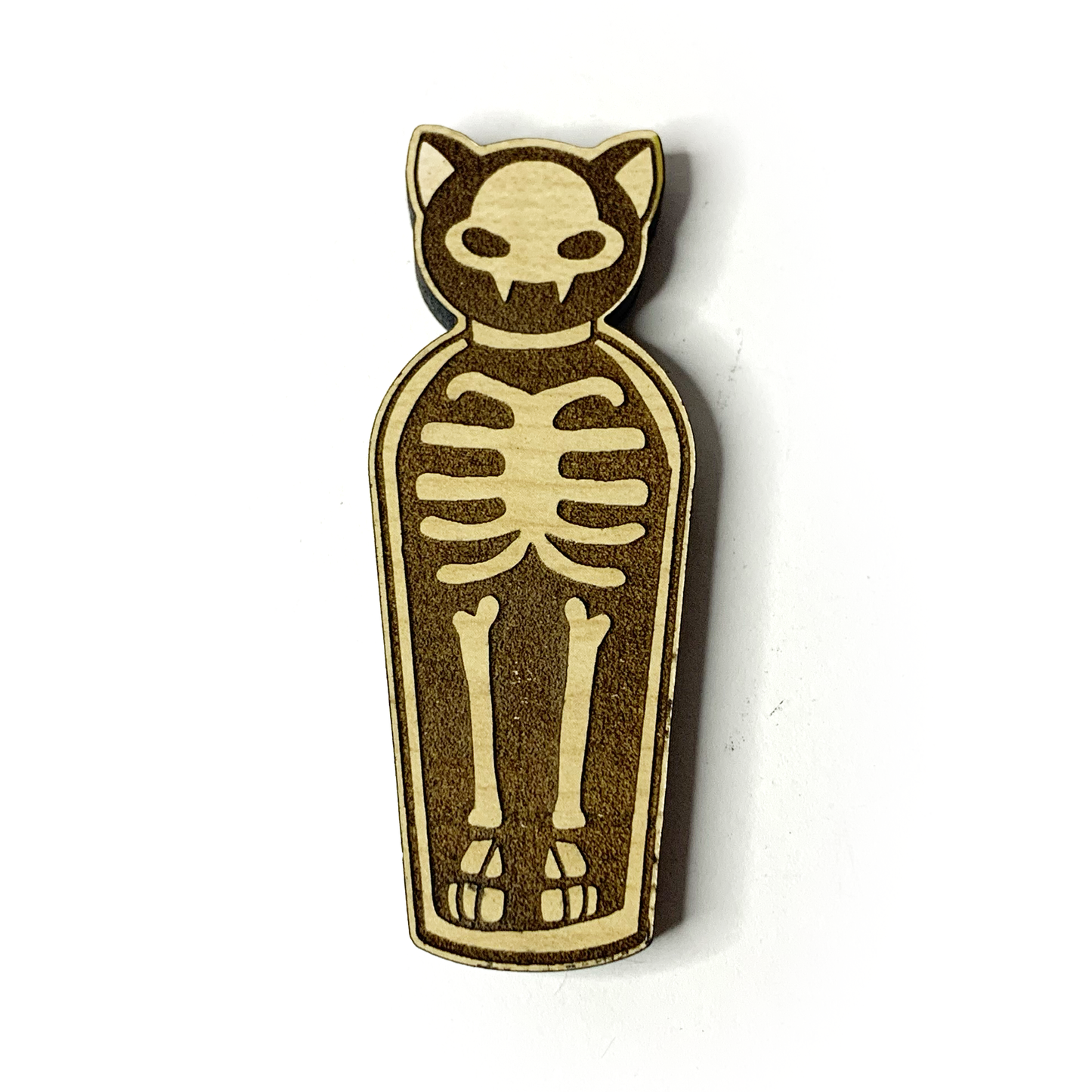 Cat Bones Potion Wood Pin