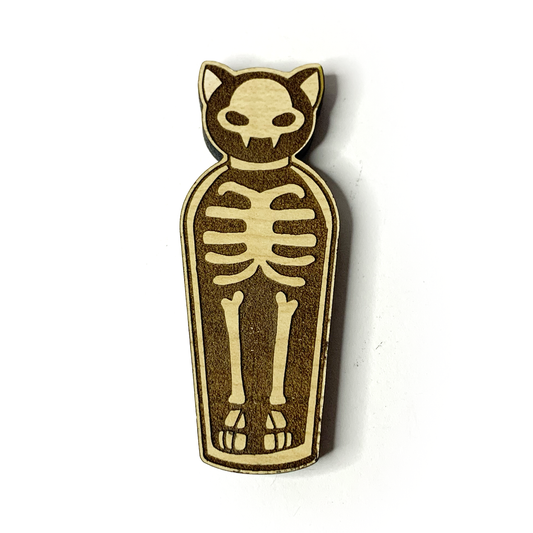 Cat Bones Potion Wood Pin