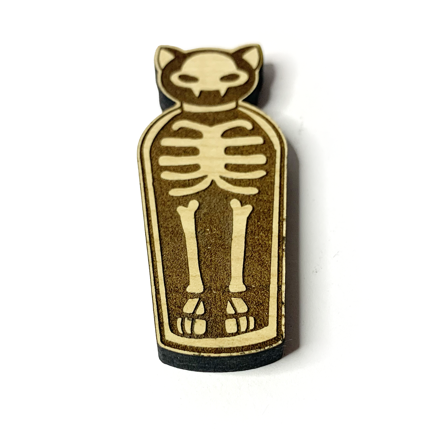 Cat Bones Potion Wood Pin