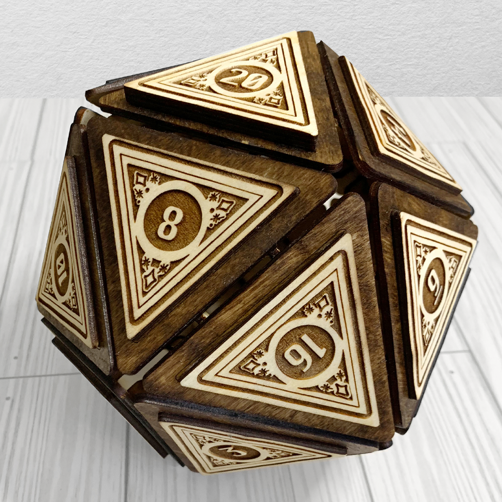 Large Wooden D20 Craft Kit