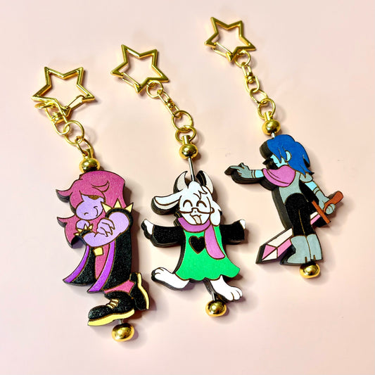 Deltarune Spinning Keychains