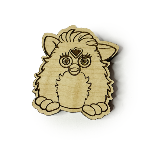 Furby Wood Pin