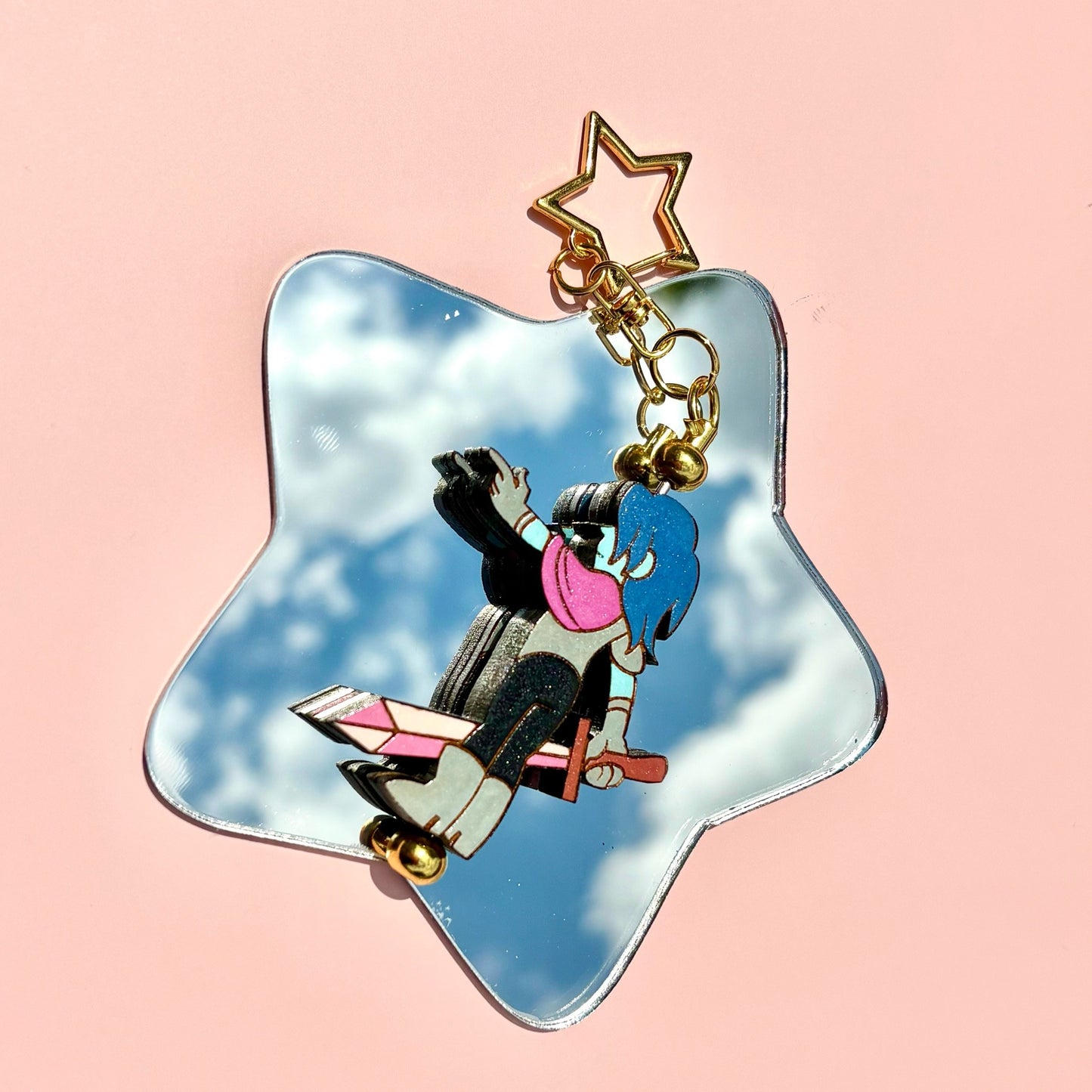 Deltarune Spinning Keychains