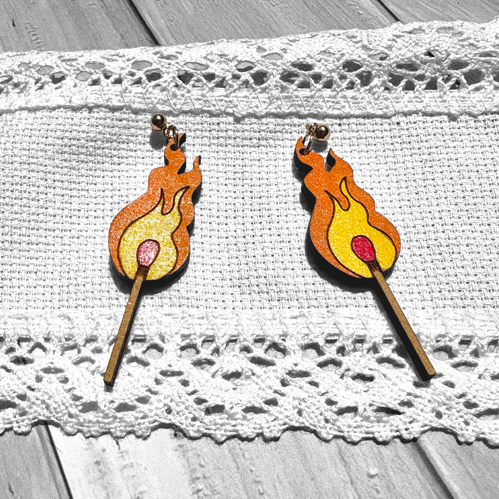 Matchstick Earrings