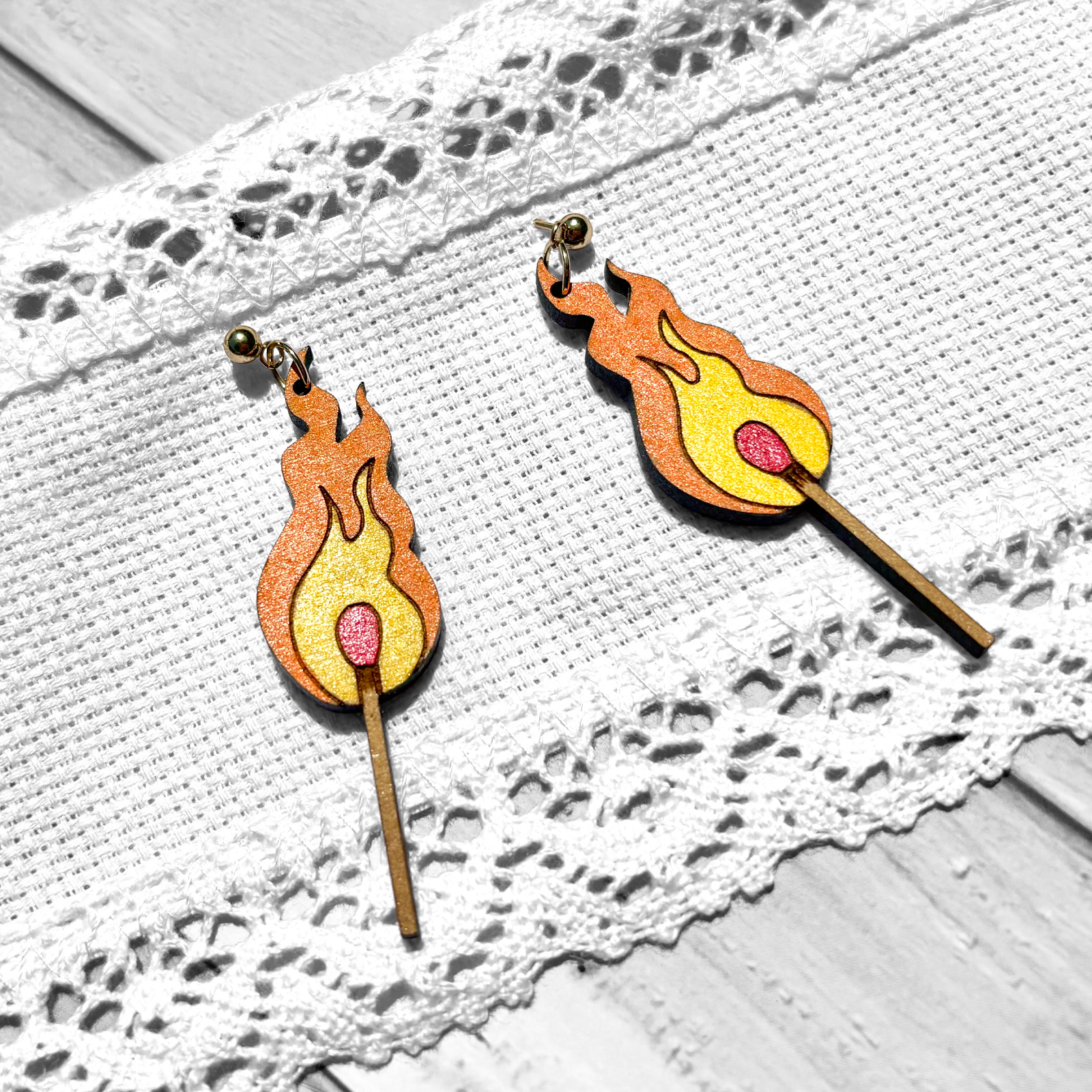 Matchstick Earrings
