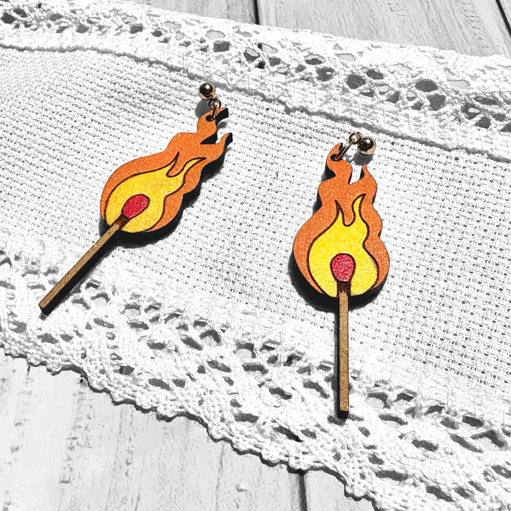 Matchstick Earrings