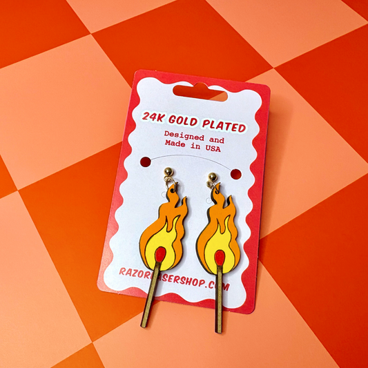 Matchstick Earrings