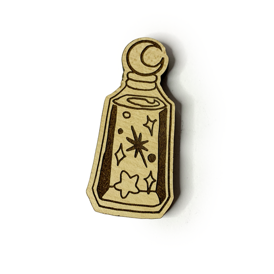 Moon Water Wood Pin