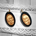 Skull Scaloped Border Earrings