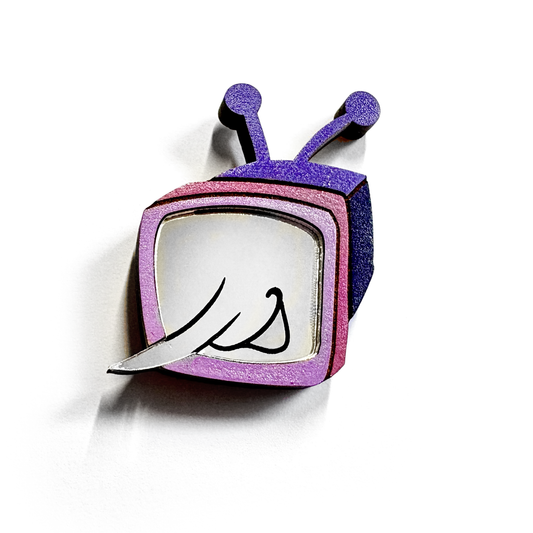 Tenna Mirrored Wood Pin