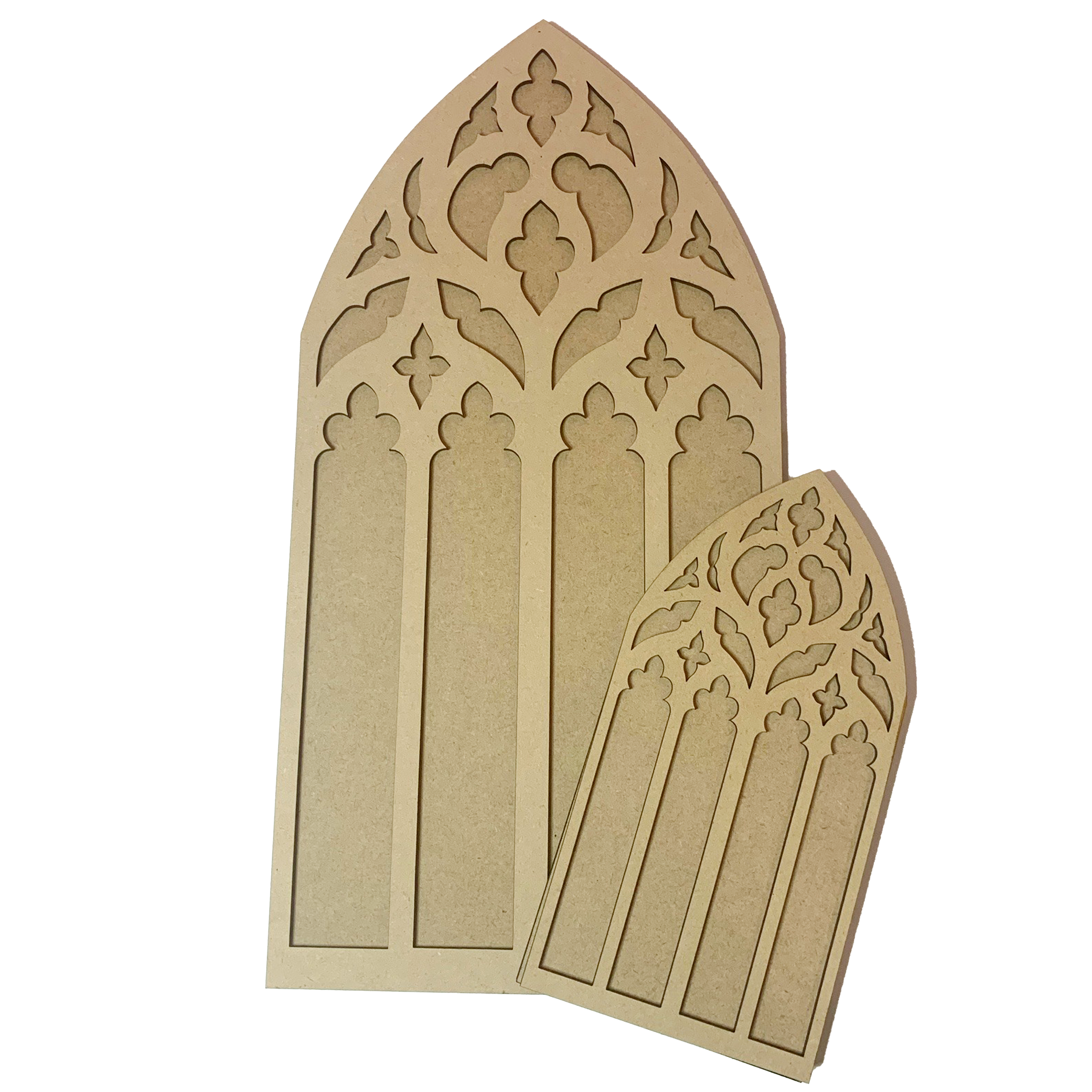 Cathedral Window Wood Canvas